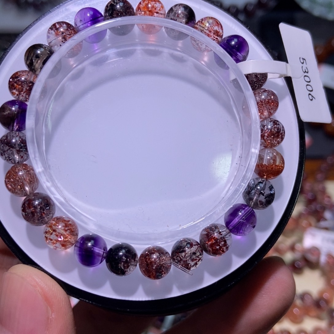 水晶手串未镶嵌云母超七