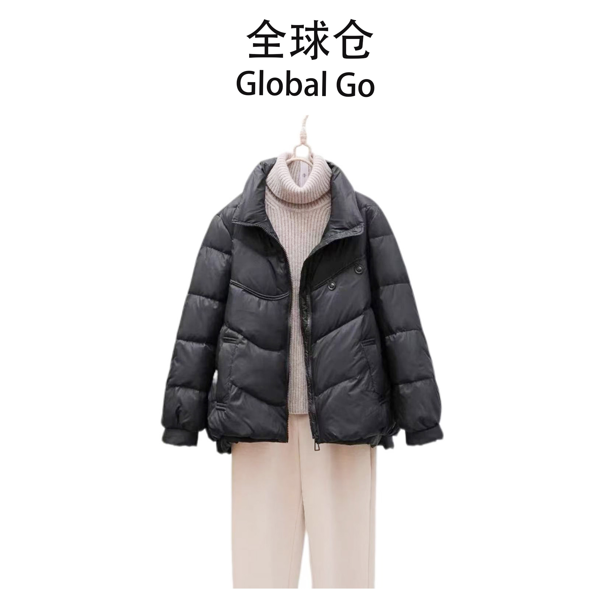 设计师款两粒扣气质百搭加厚羽绒服韩版