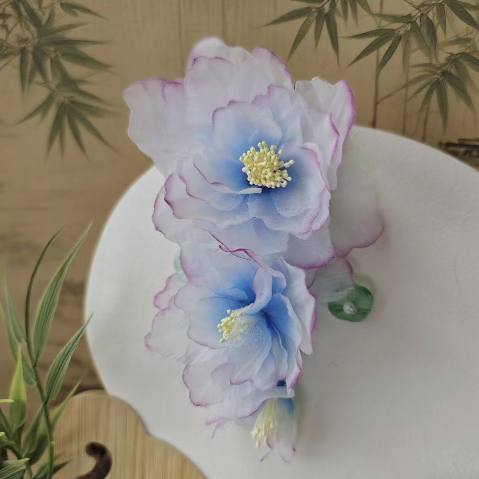 云鬓花古风饰品古装发饰烫花发饰发夹 蓝盏秘语 仙气汉服发冠B244