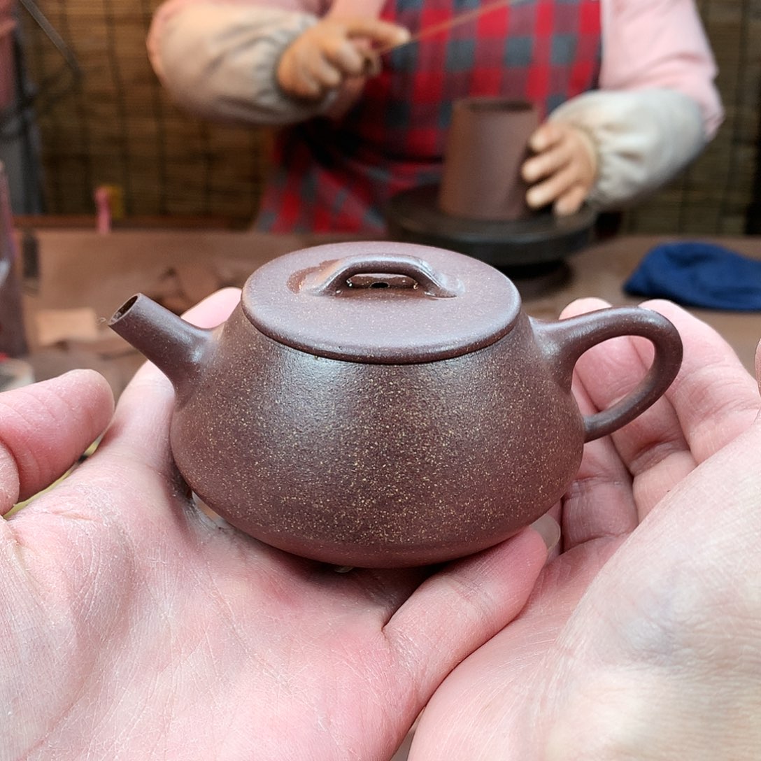 紫砂茶壶  石瓢 紫泥