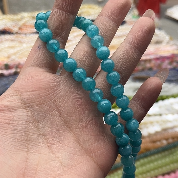 玛瑙/玉髓珠宝半成品未镶嵌10mm左右天河石