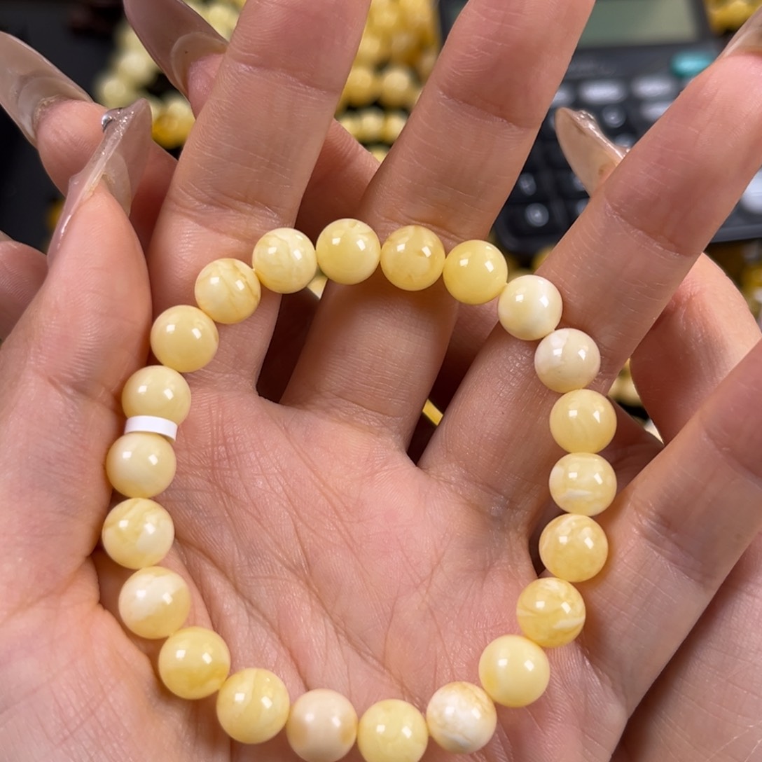 未镶嵌琥珀裸石白花蜜