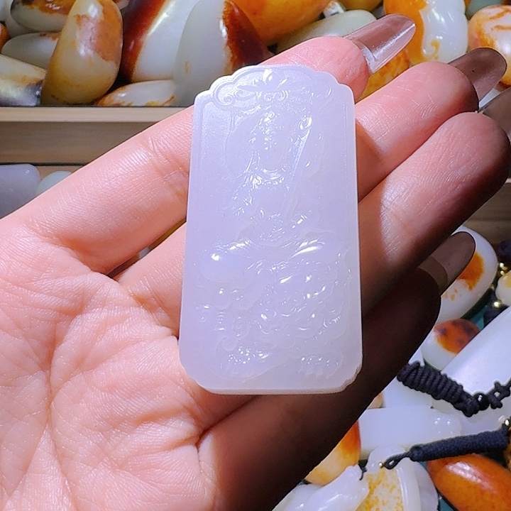 和田玉挂件未镶嵌金****5