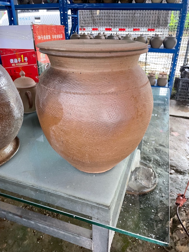 非遗手工柴烧复古粗陶罐米缸茶叶罐25斤水左右容水量