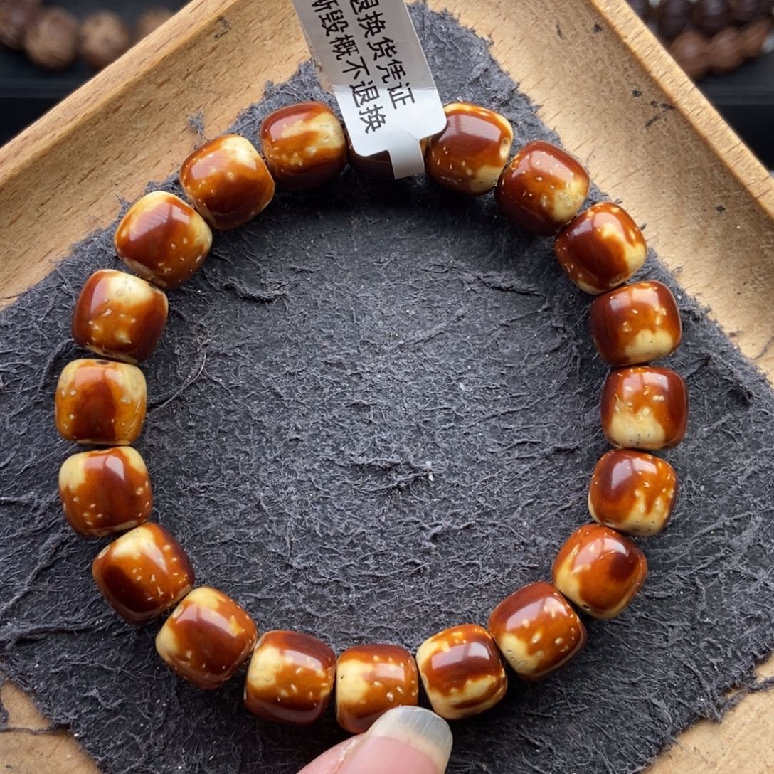 紫金鼠手串10.8mm半实心火焰纹老型精品