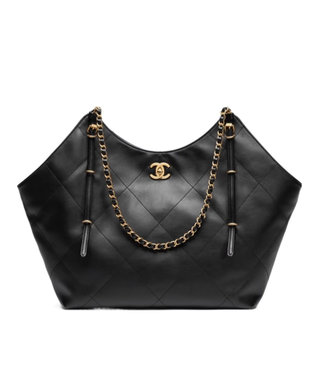 99新 Chanel/香奈儿 多多奢品/香奈儿25s黑金托特手提包/99新