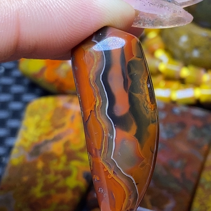 玛瑙/玉髓颈饰足银镀金镶嵌
