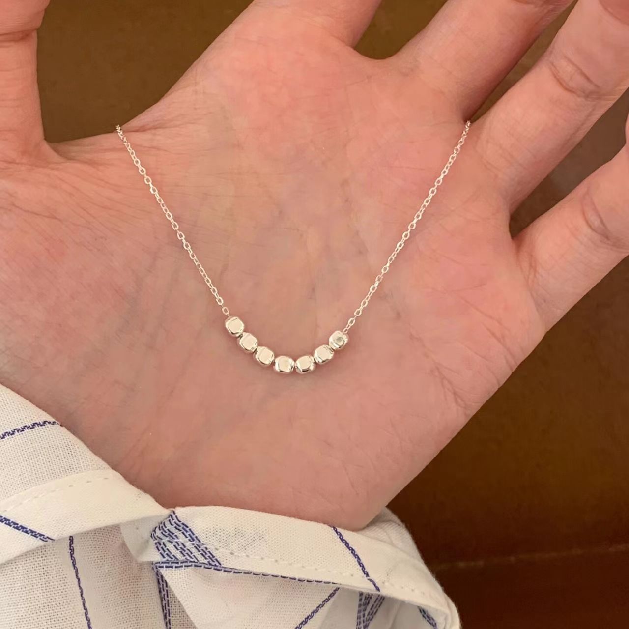 坠链均925银 通体 925纯银同款  8192碎银几两项链