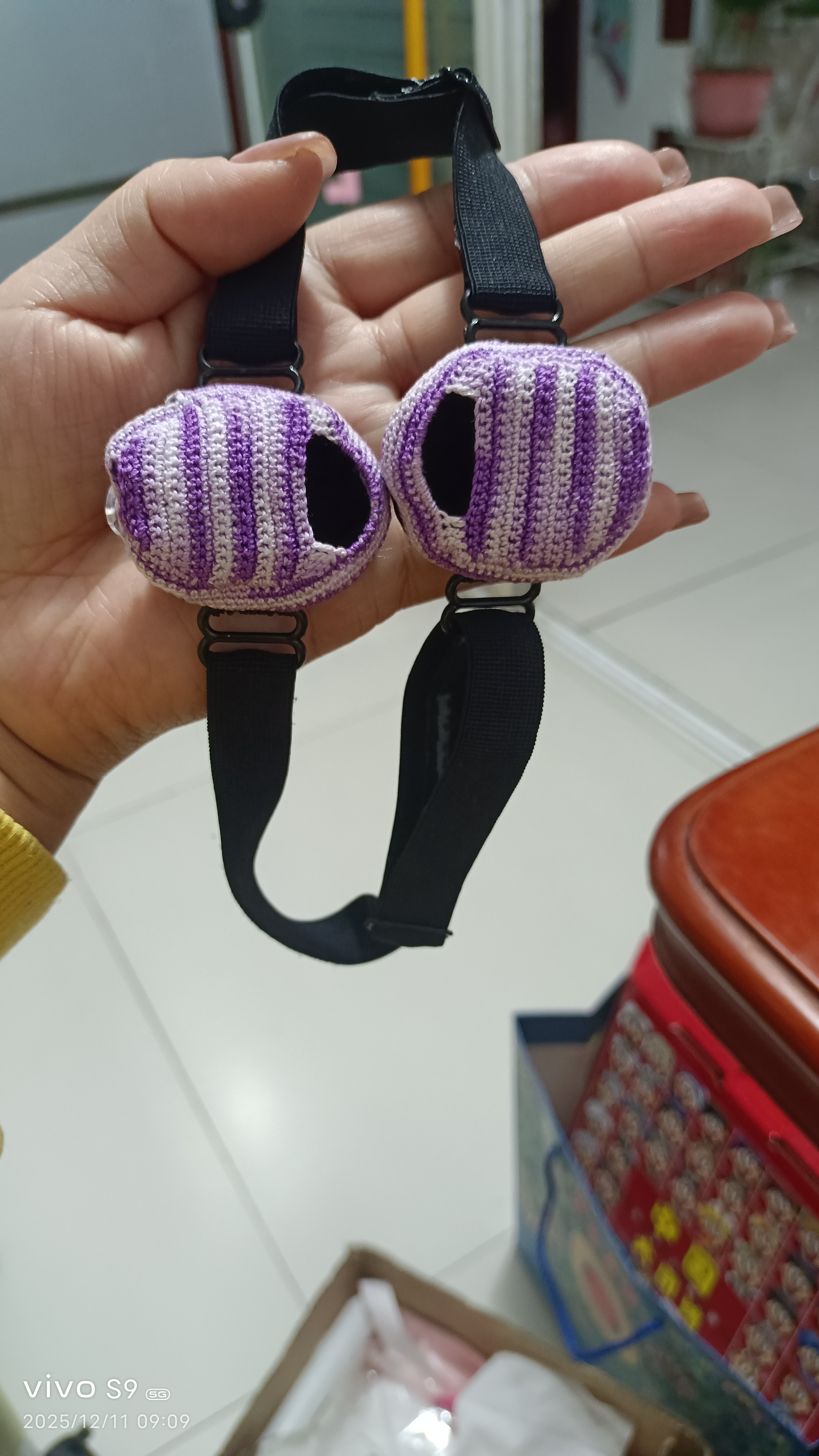 奥地利三代一体机针织套发带款，防丢绳比比夹花花款…