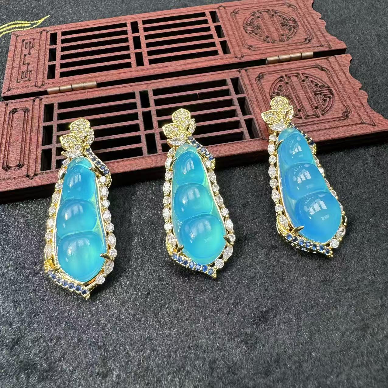 【刘少文】海洋之心四季豆玛瑙吊坠-MT-H168-多样性只发一件-赠链子