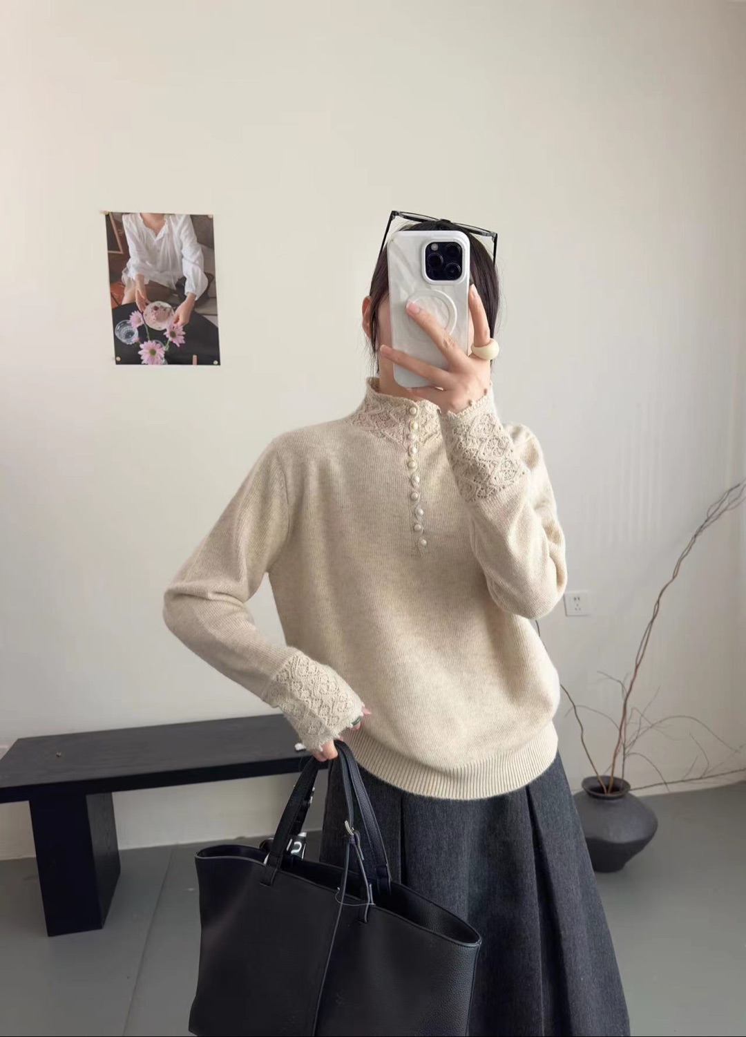 长袖韩版纯色内搭女半高领百搭衫常规款不起球针织宽松秋冬套头
