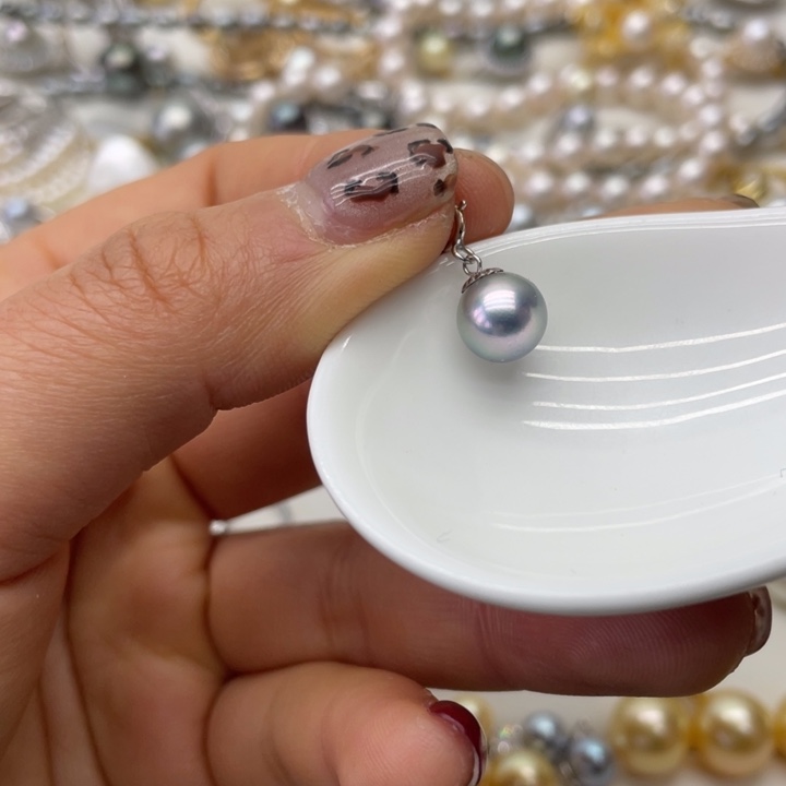 海水珍珠吊坠(不含链)18K金镶嵌