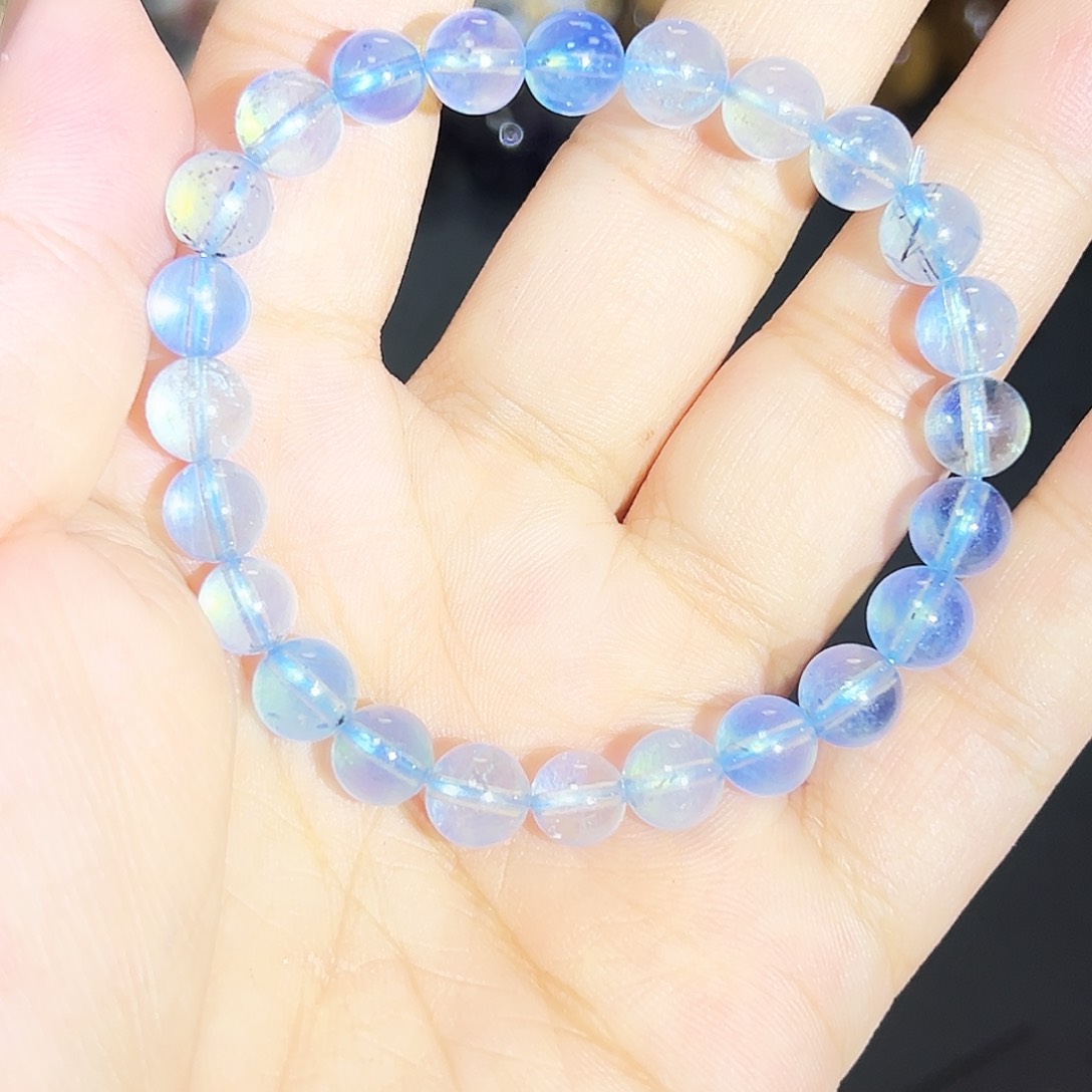 未镶嵌手链水晶海蓝宝7毫米91号