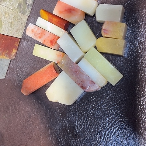 寿山石印石车*二寿山石