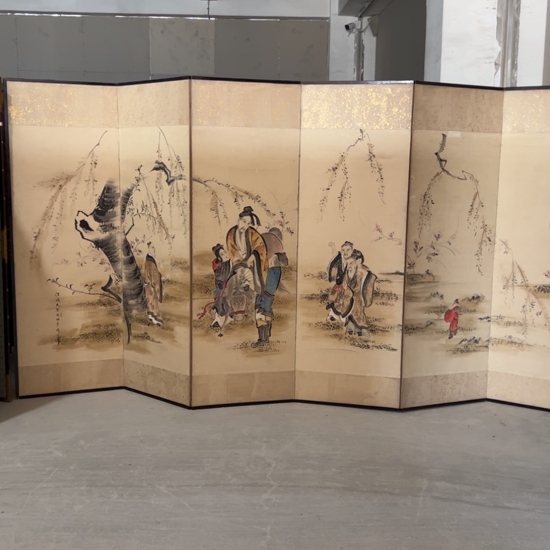 绘画屏风框画茶空间设计