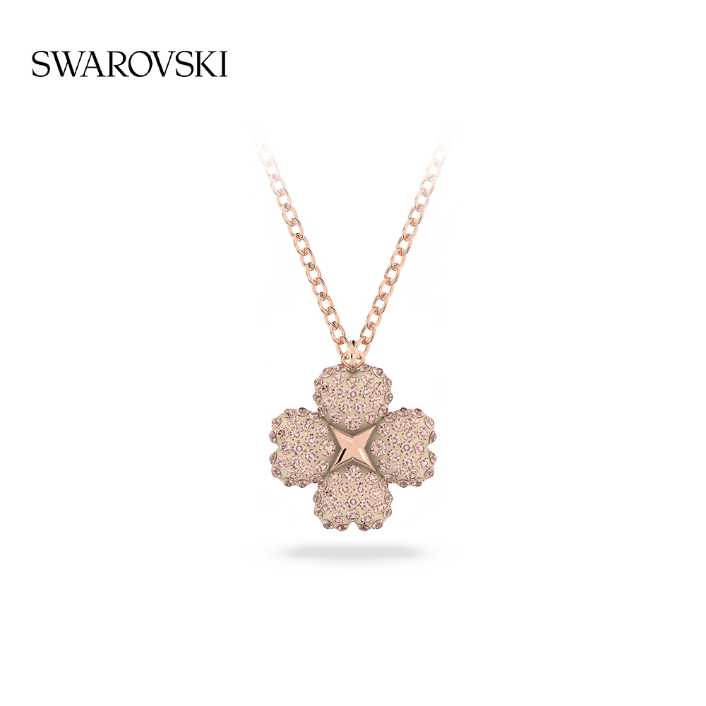 Swarovski/施华洛世奇 合金仿水晶项链 双面花朵饰品琥珀流光穿搭