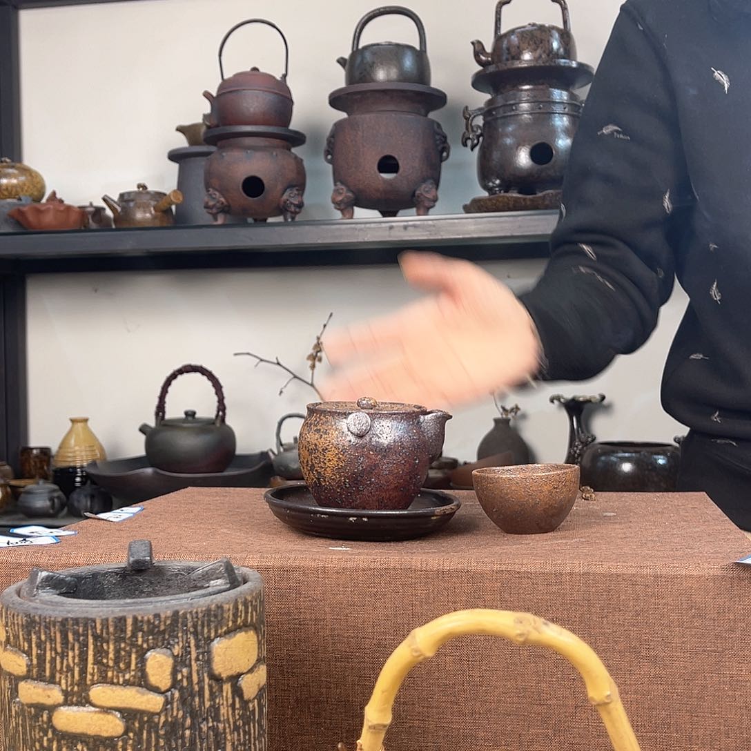 紫泥茶壶紫砂粗陶茶器