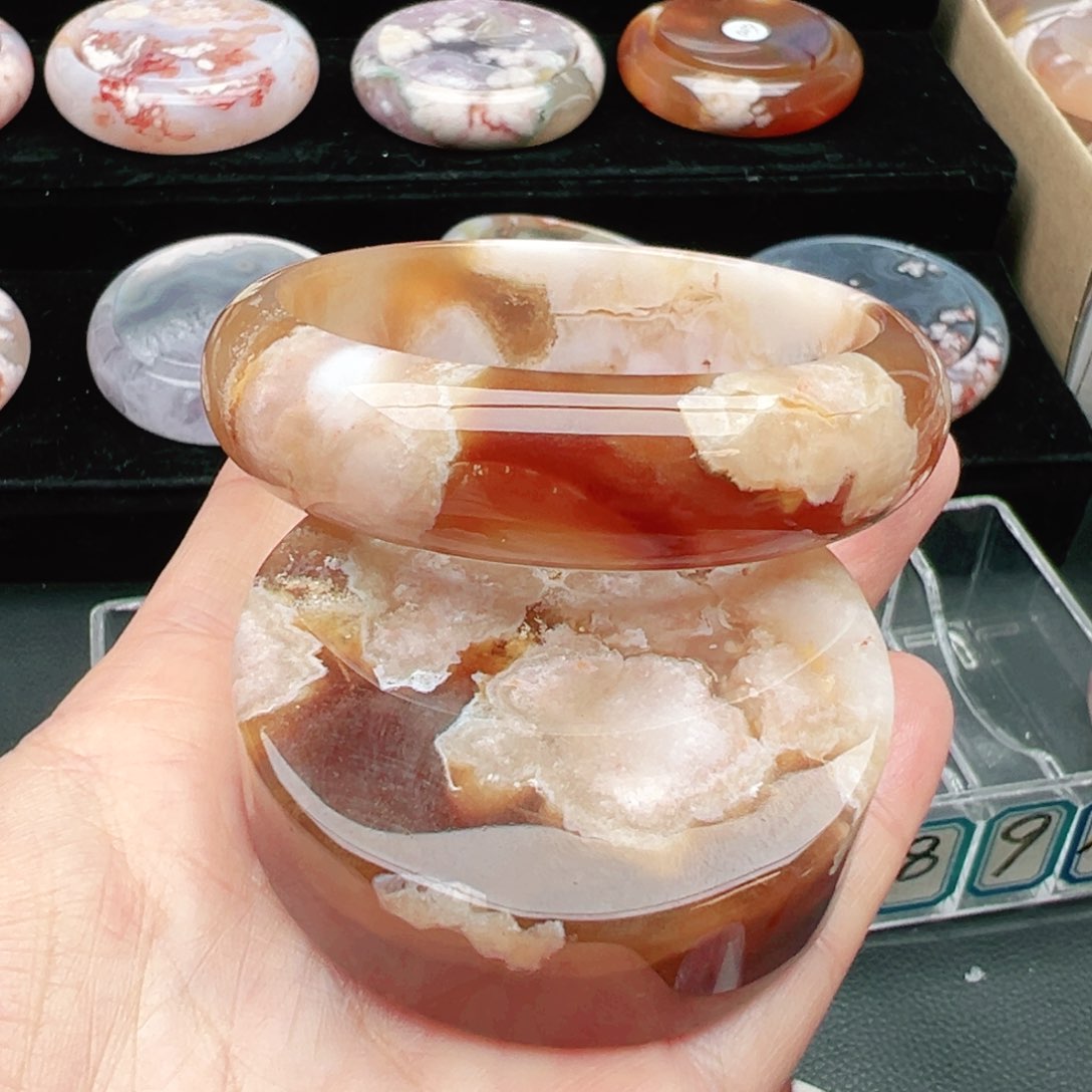 玛瑙/玉髓手镯未镶嵌善*59