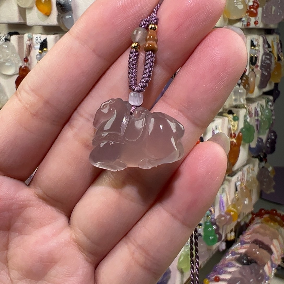 玛瑙/玉髓未镶嵌吊坠(赠链)