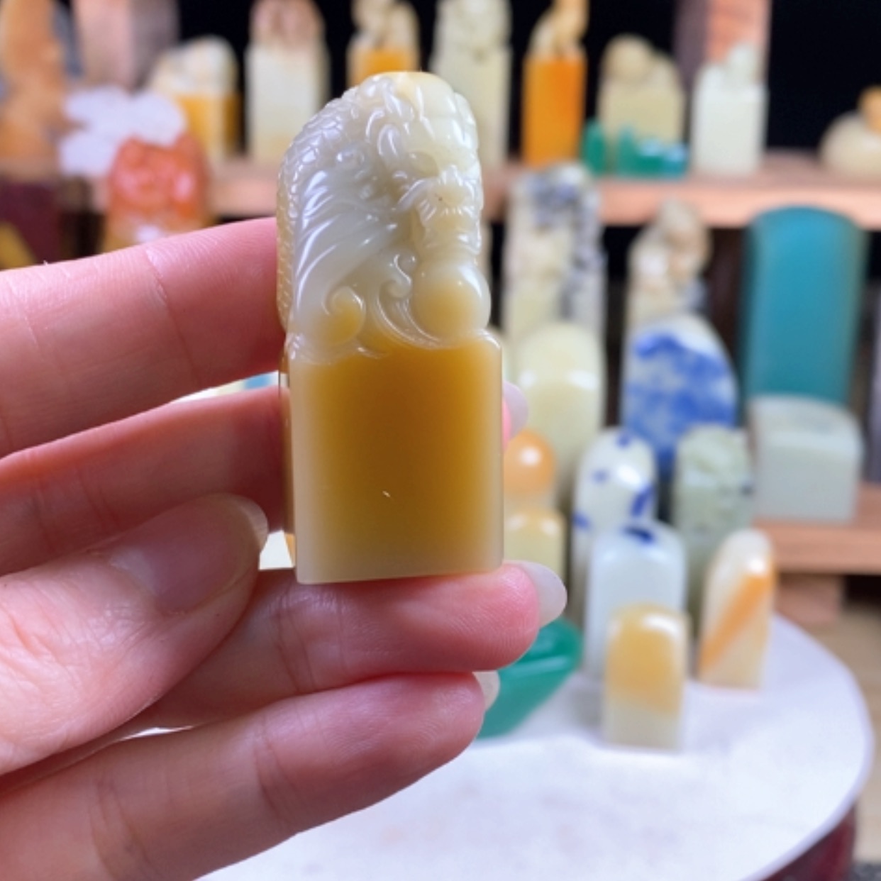 【闪购商品】青田石汪*队封门菜花黄……