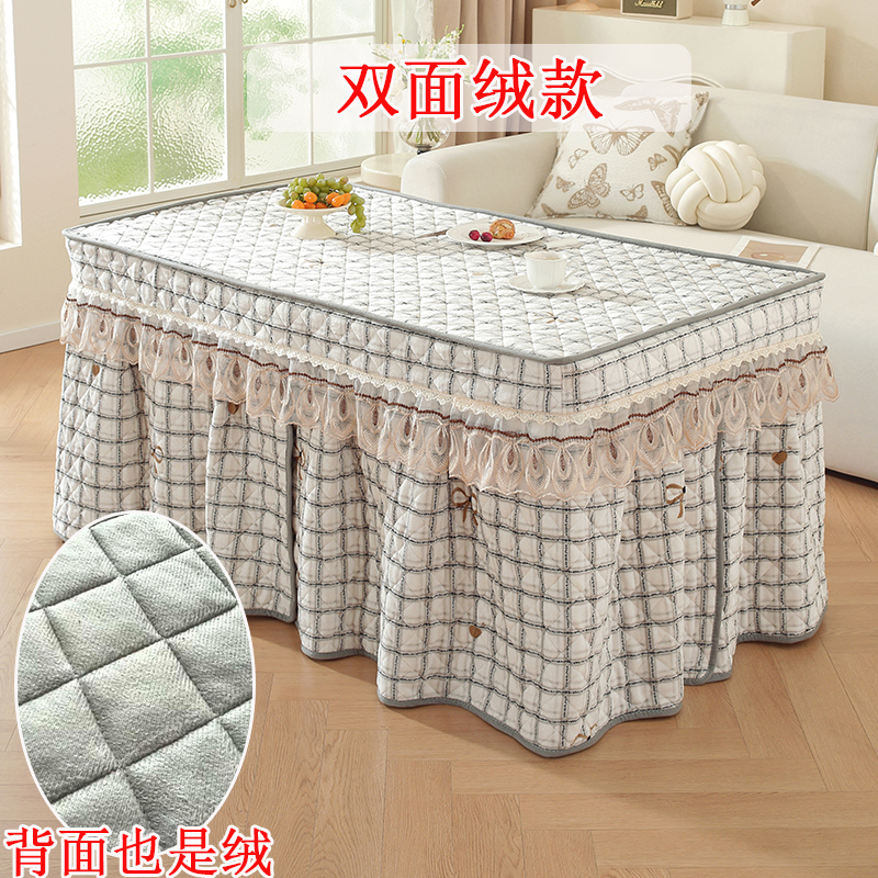 长方形电炉罩套烤火炉取暖桌罩防水防油保护罩烤火被套烤火炉罩布