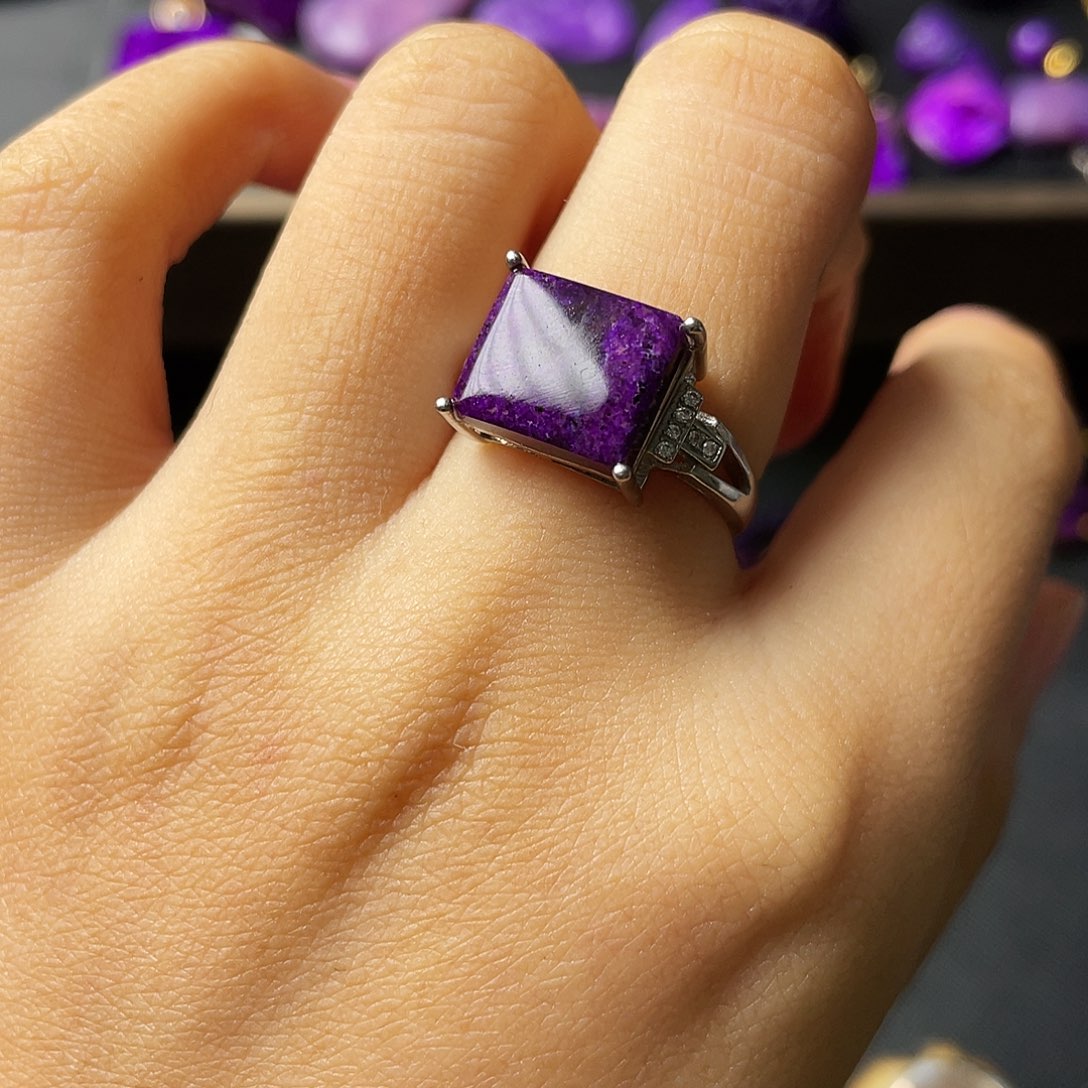 苏纪石（舒俱来）戒指银S925镶嵌