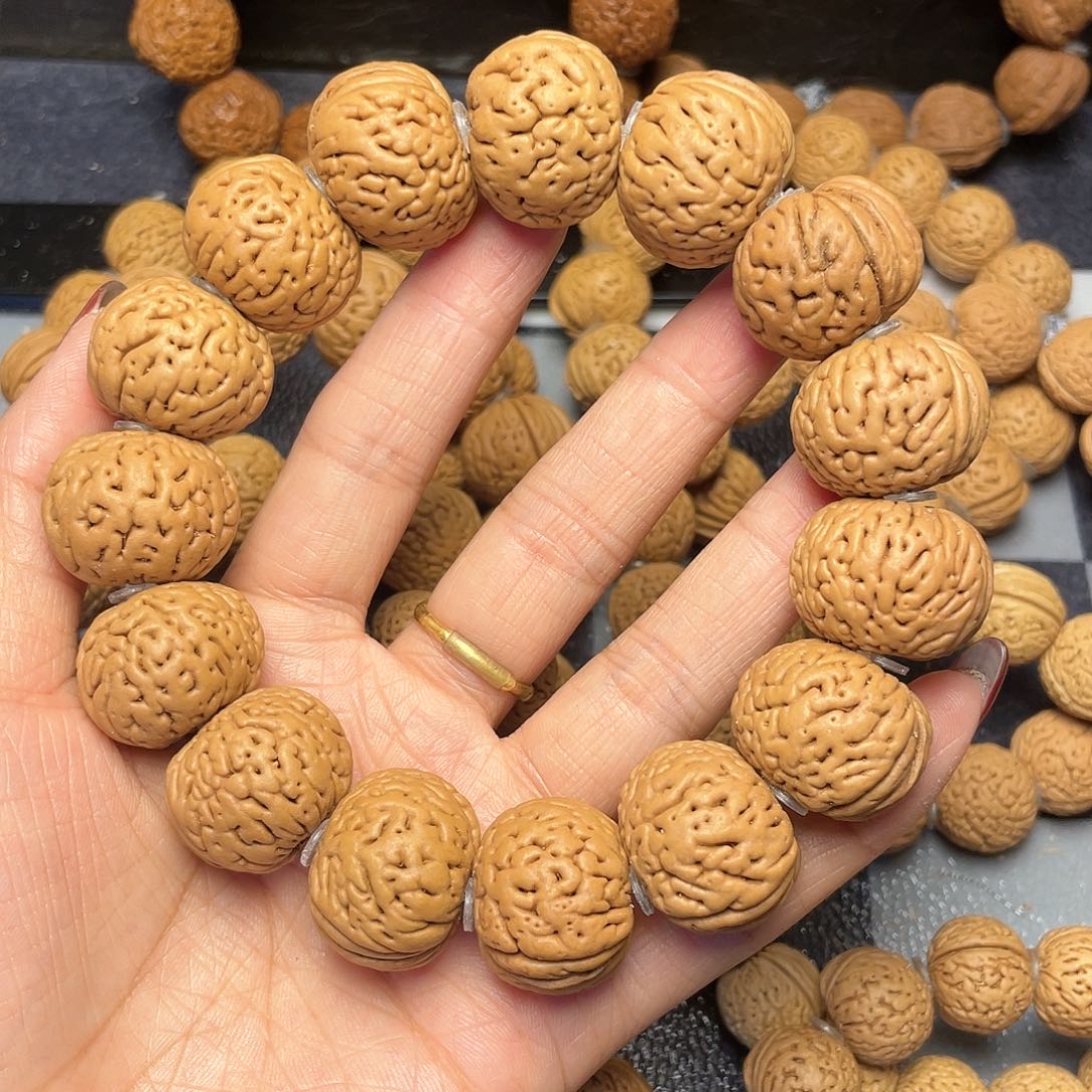 桃核手串漫****红22磨盘手串