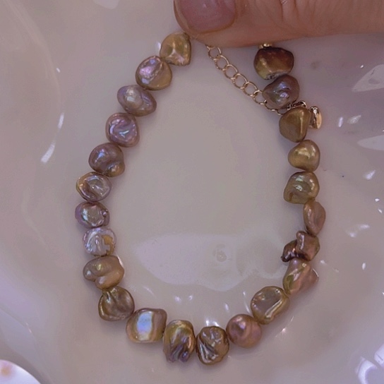 淡水珍珠手绳合金