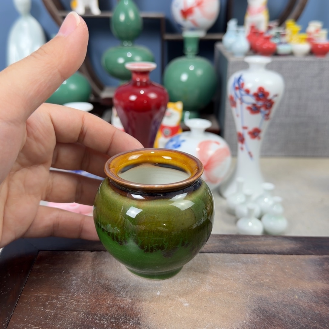 陶瓷手工小花器摆件