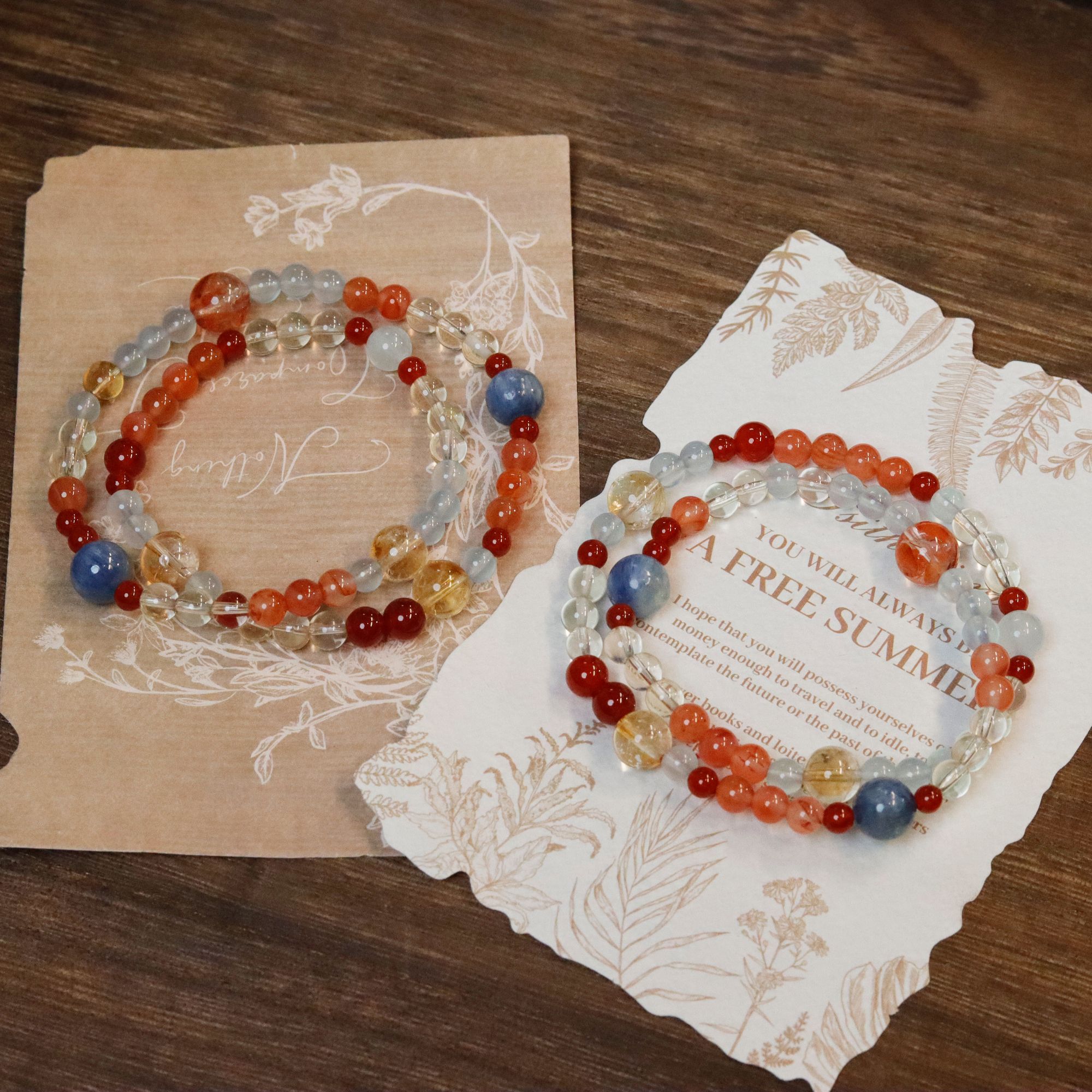 M004《敦煌落日》彩宝水晶多宝设计款手链高端轻奢手串多样性发一