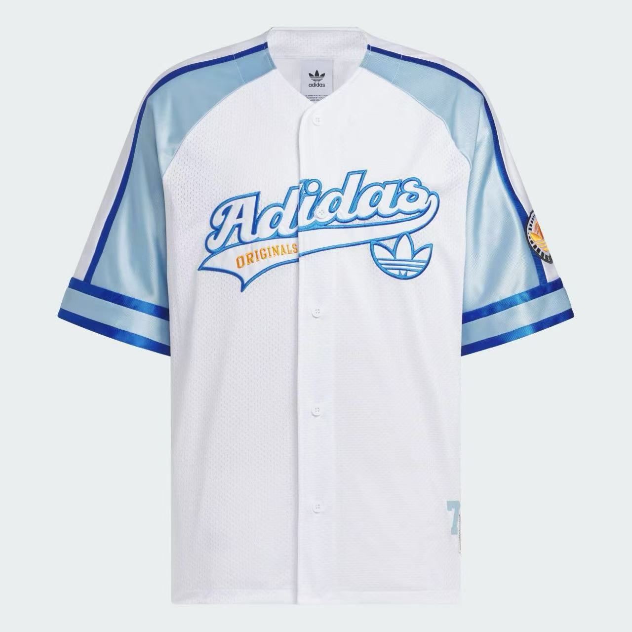 adidas/阿迪达斯【流光风】三叶草25中性篮球开衫短袖T恤 JN0768