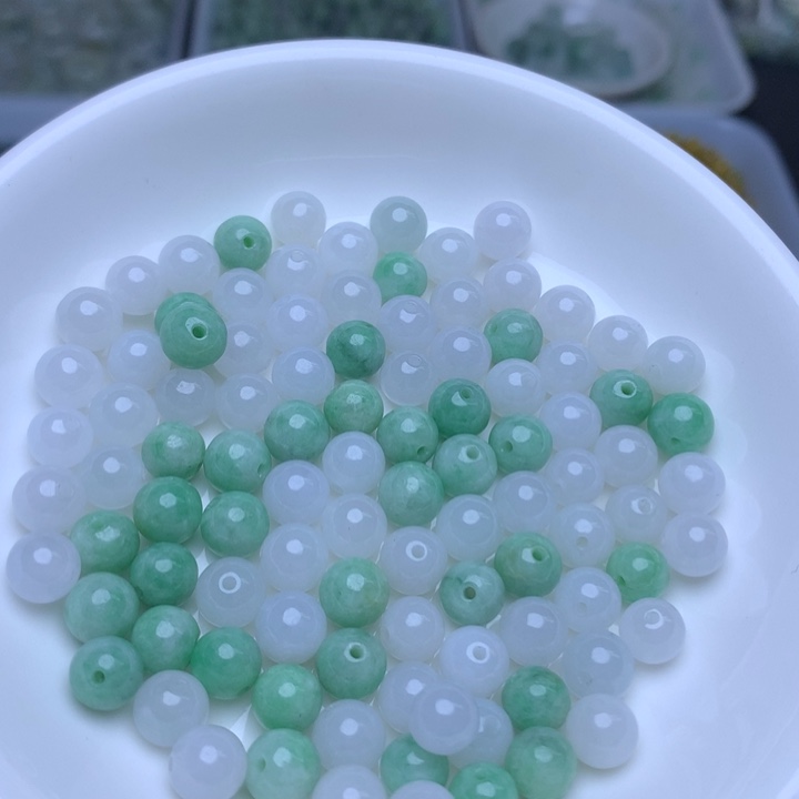 散珠翡翠卡7绿白10个