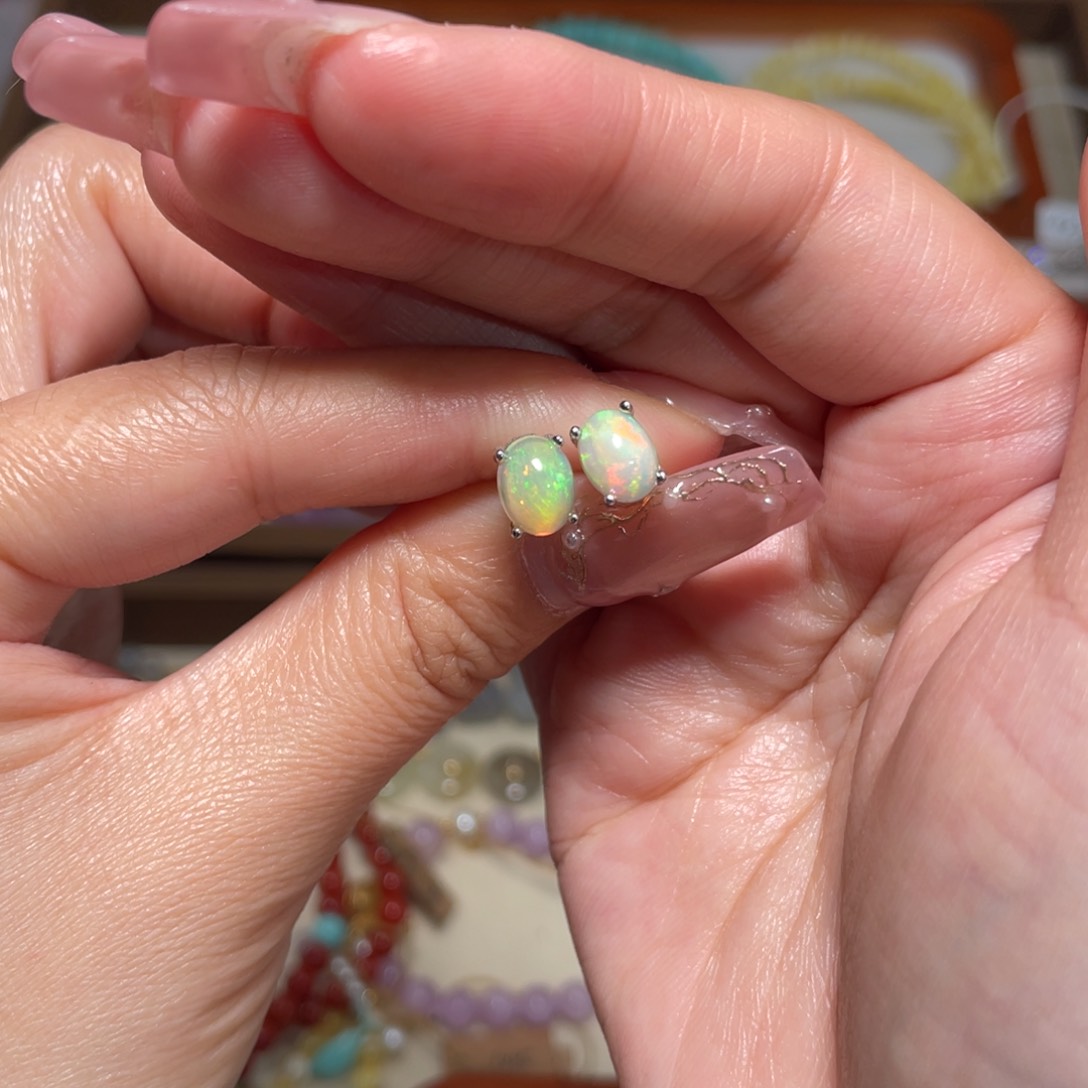 欧泊珠宝奇石银S925镶嵌