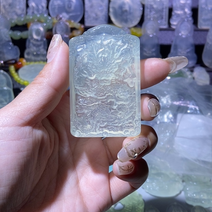 微***俊岫玉未镶嵌吊坠吊坠