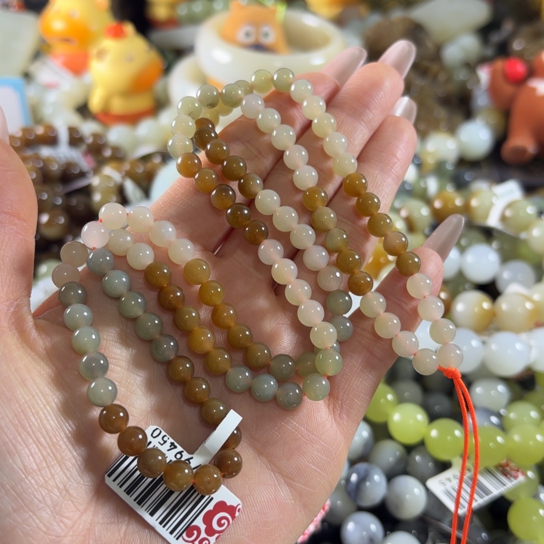 和田玉未镶嵌手串80