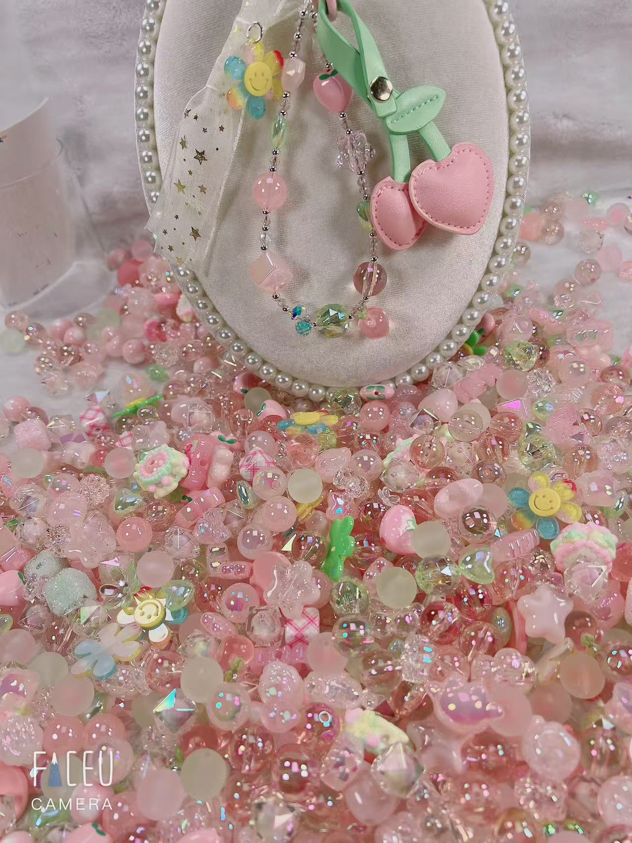 DIY手工串珠手机链钥匙扣