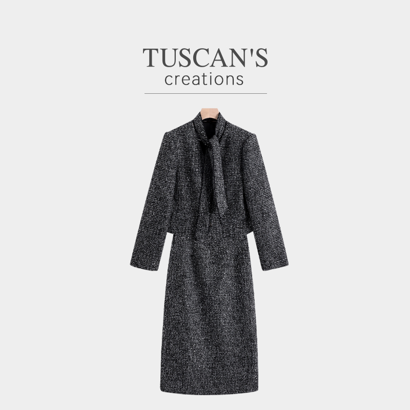 TUSCAN'S CREATIONS优雅韩式中长款小香风轻奢法式气质小香风套装