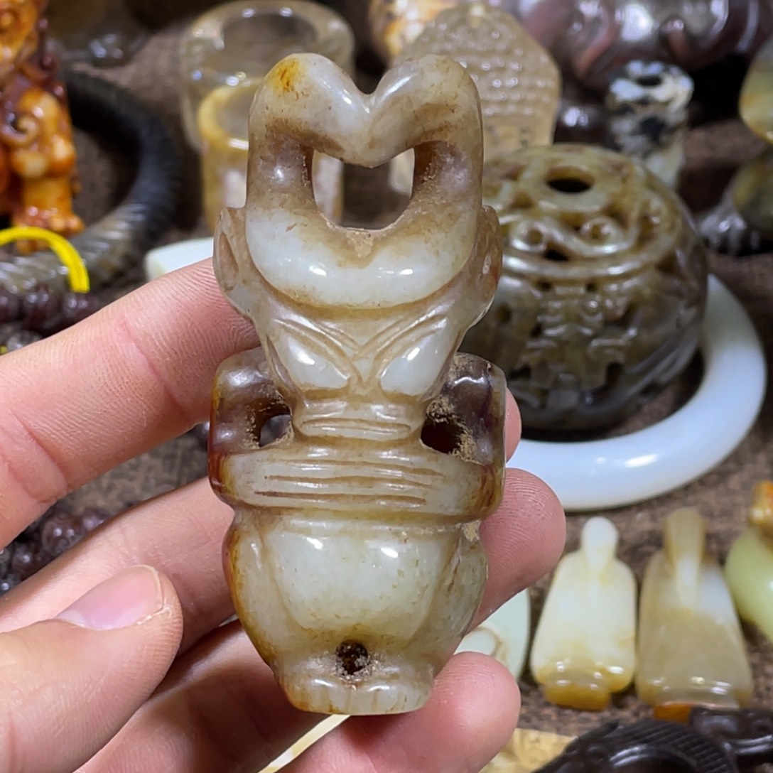 和田玉吊坠(不含链)未镶嵌三*