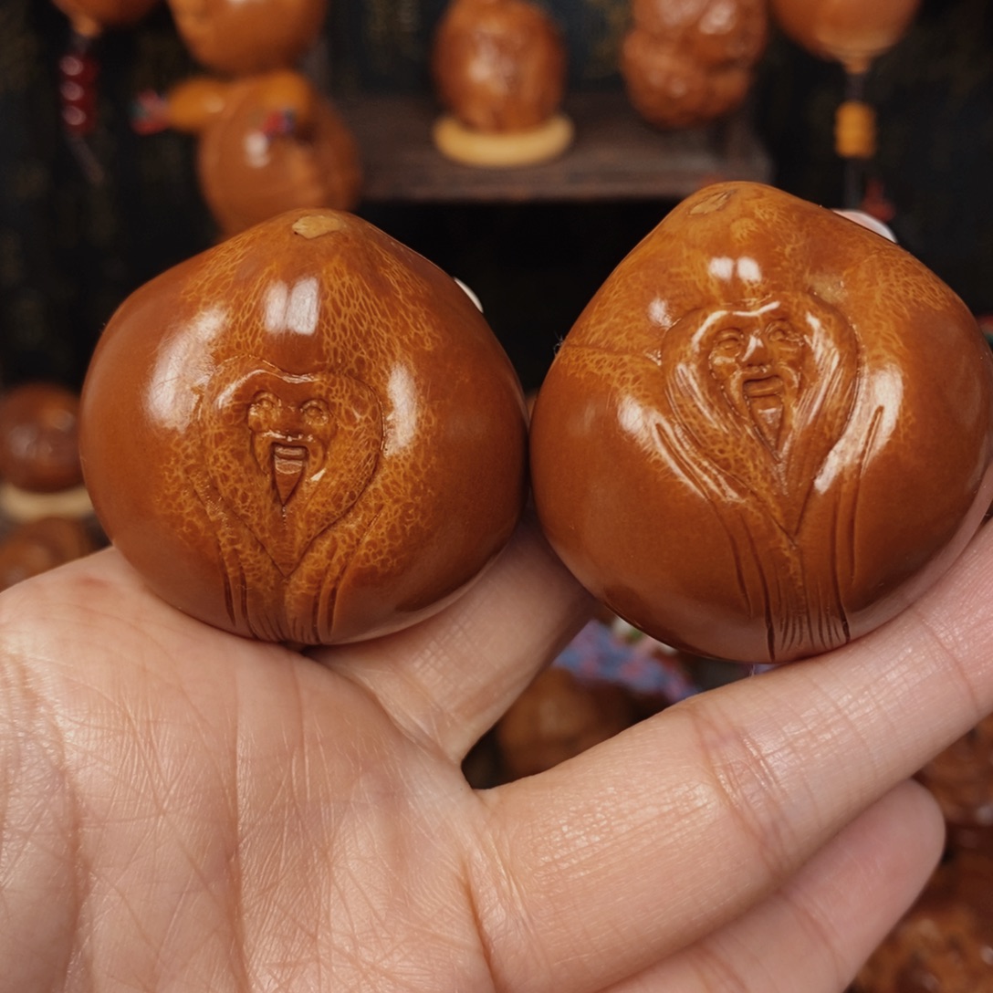 海***韵手串/手链橄榄核寿星佬一对00666