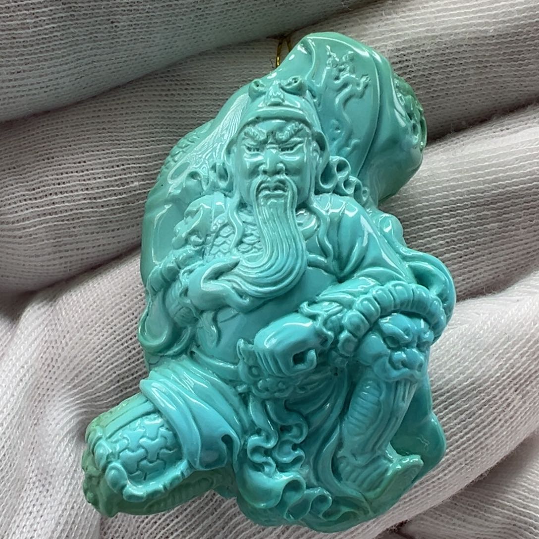 绿松石未镶嵌关公