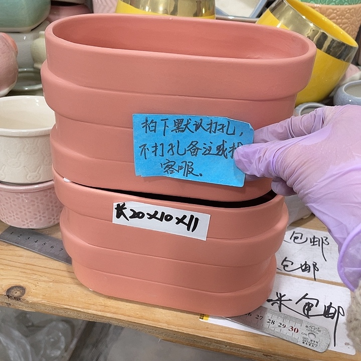 红陶陶瓷花盆12米包邮