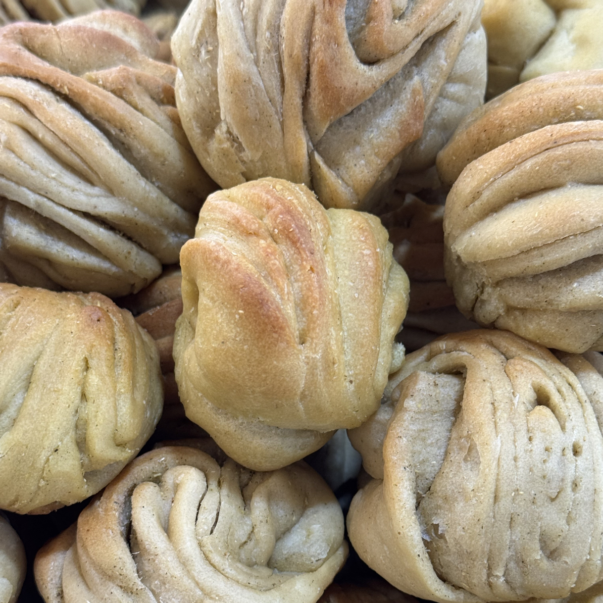 【老单农庄】纯手工老发面麦草烧卷子