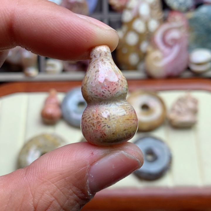 硅化珊瑚（珊瑚玉）颈饰未镶嵌