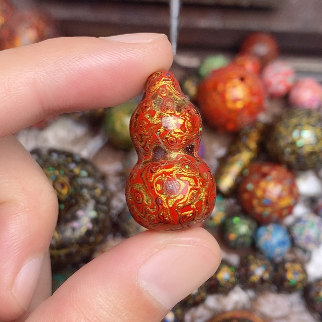 大漆手做工艺珠子