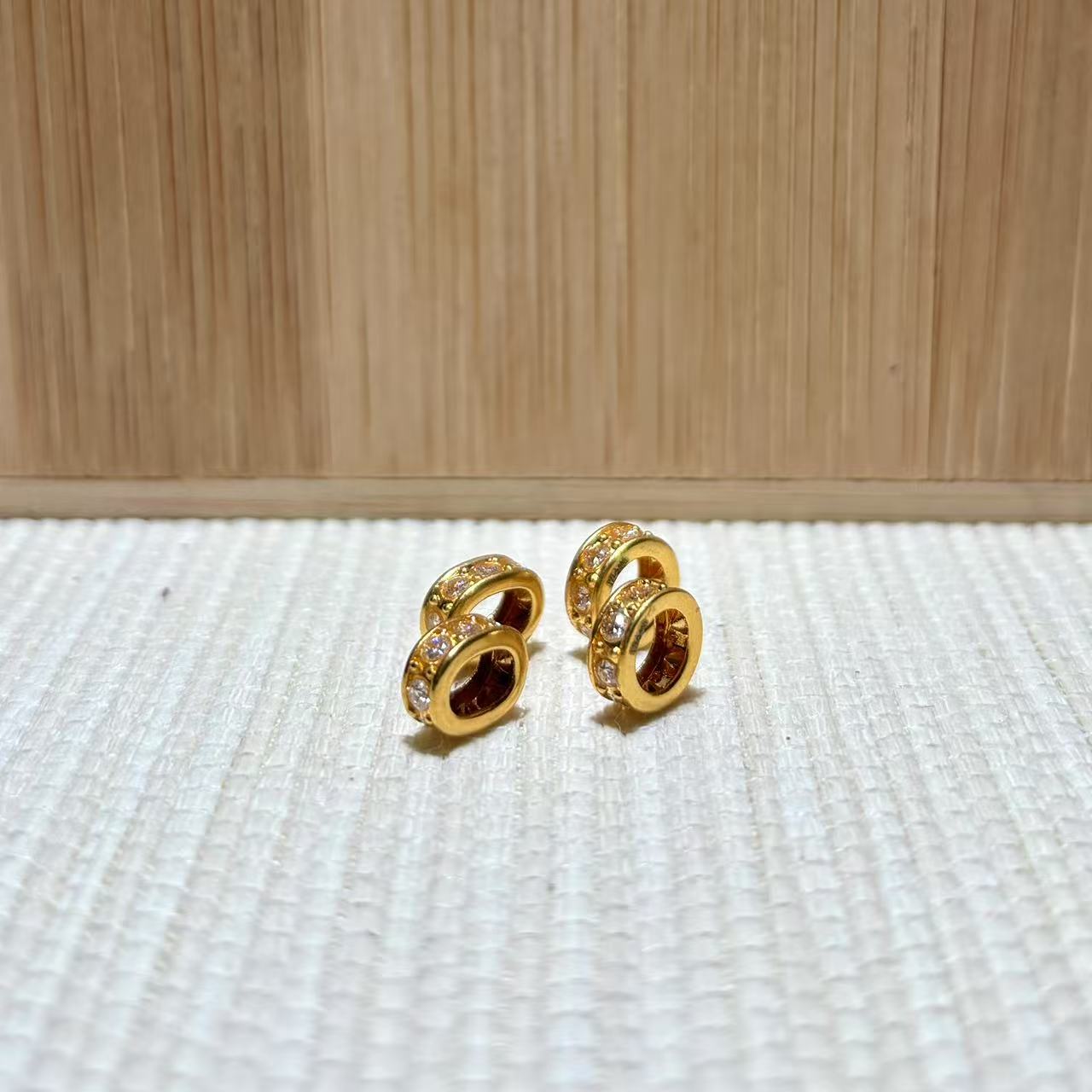 足金镶嵌跑环配件    