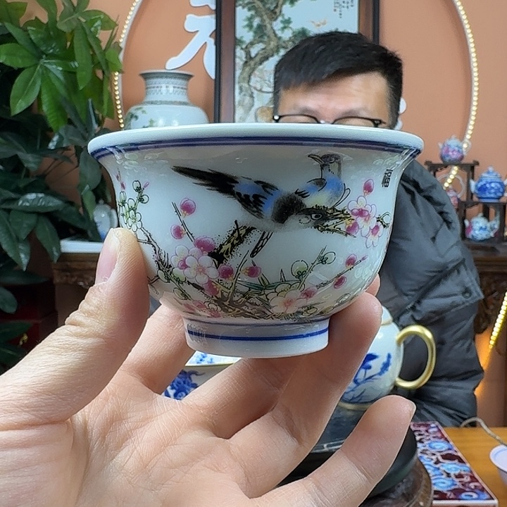 摆件陶景德镇陶瓷手工杯子