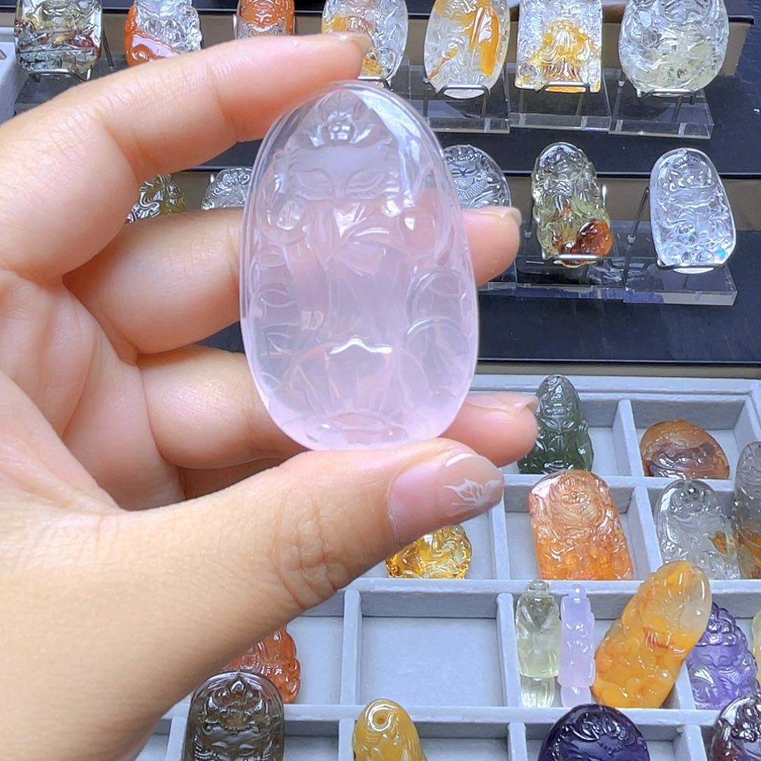 流***春银S925镶嵌颈饰发晶吊坠项链腰链