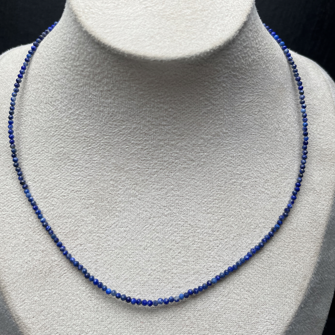 天然2m青金石锁骨链女款项链