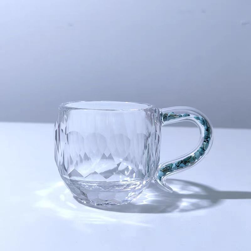 117-绿把手玻璃茶杯 （142）