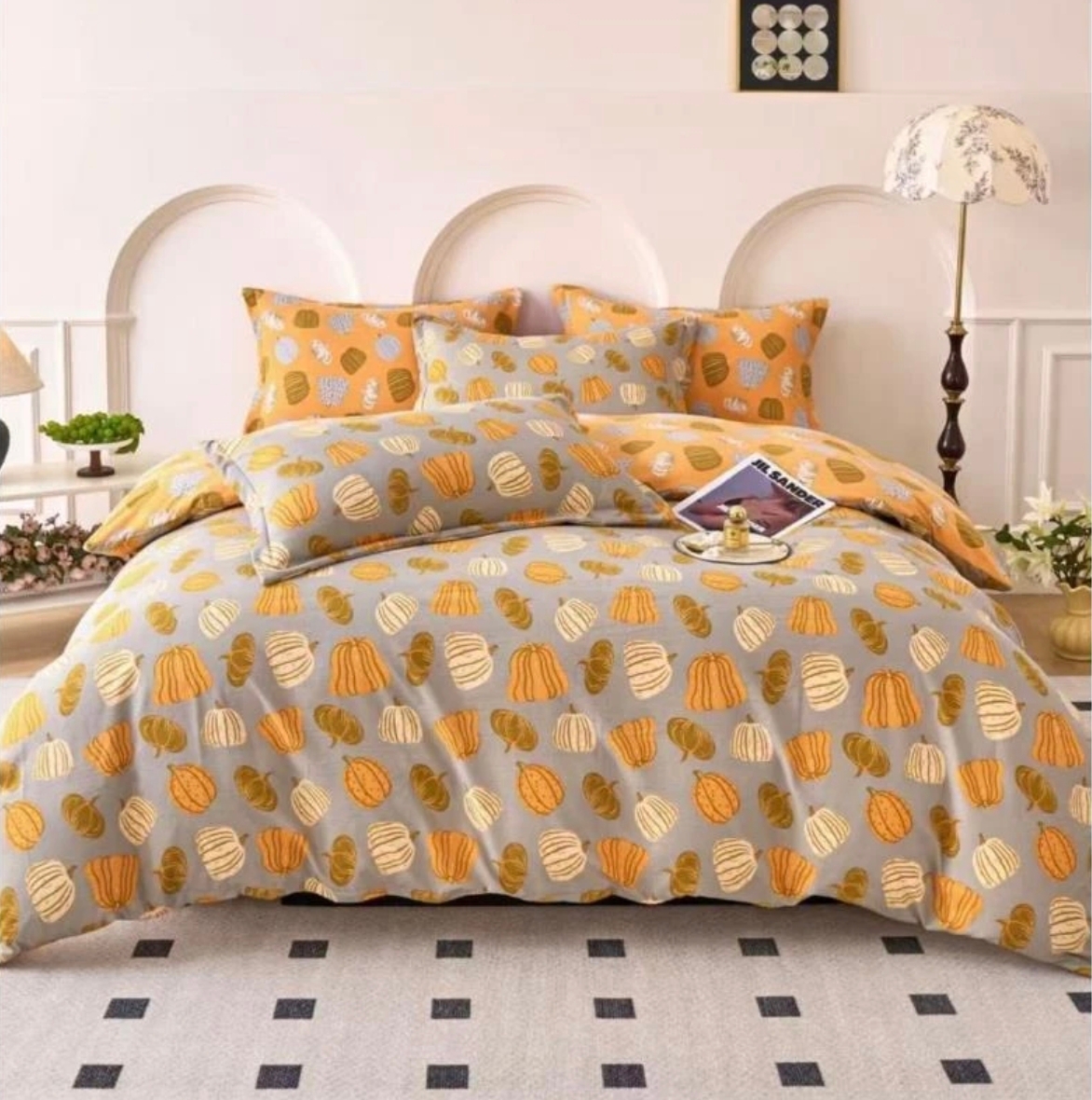 【年款大爆款】暖暖南瓜灰双人被套（200*230cm±5cm）